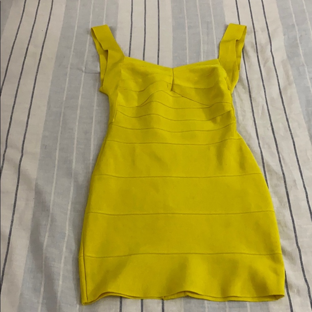 Yellow bandage dress